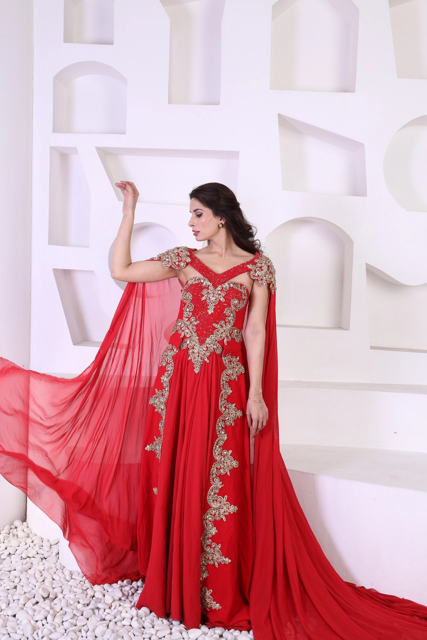 Scarlet Embellished Gown