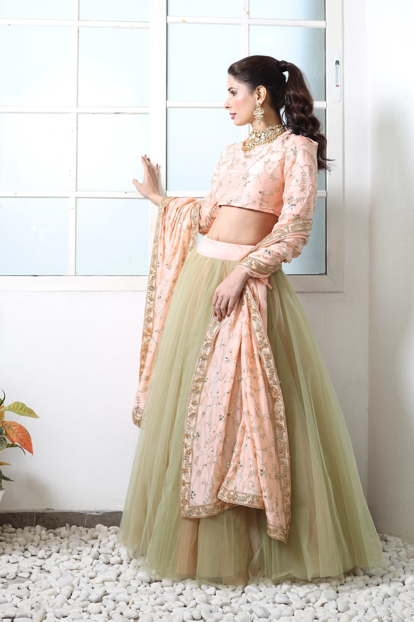 Blush Bloom Lehenga Set Alternate