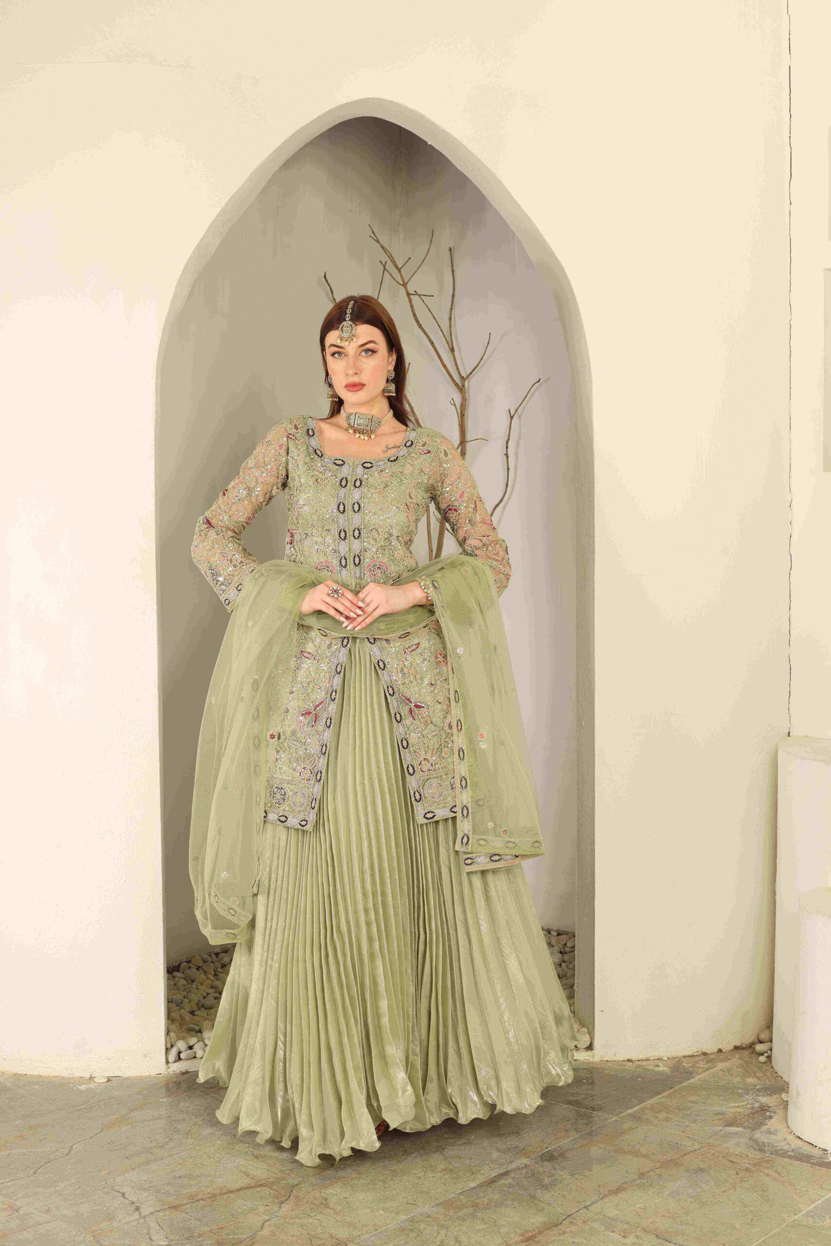 Verde Élan Jacket Lehenga