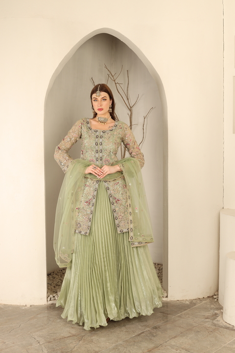 Verde Élan Jacket Lehenga
