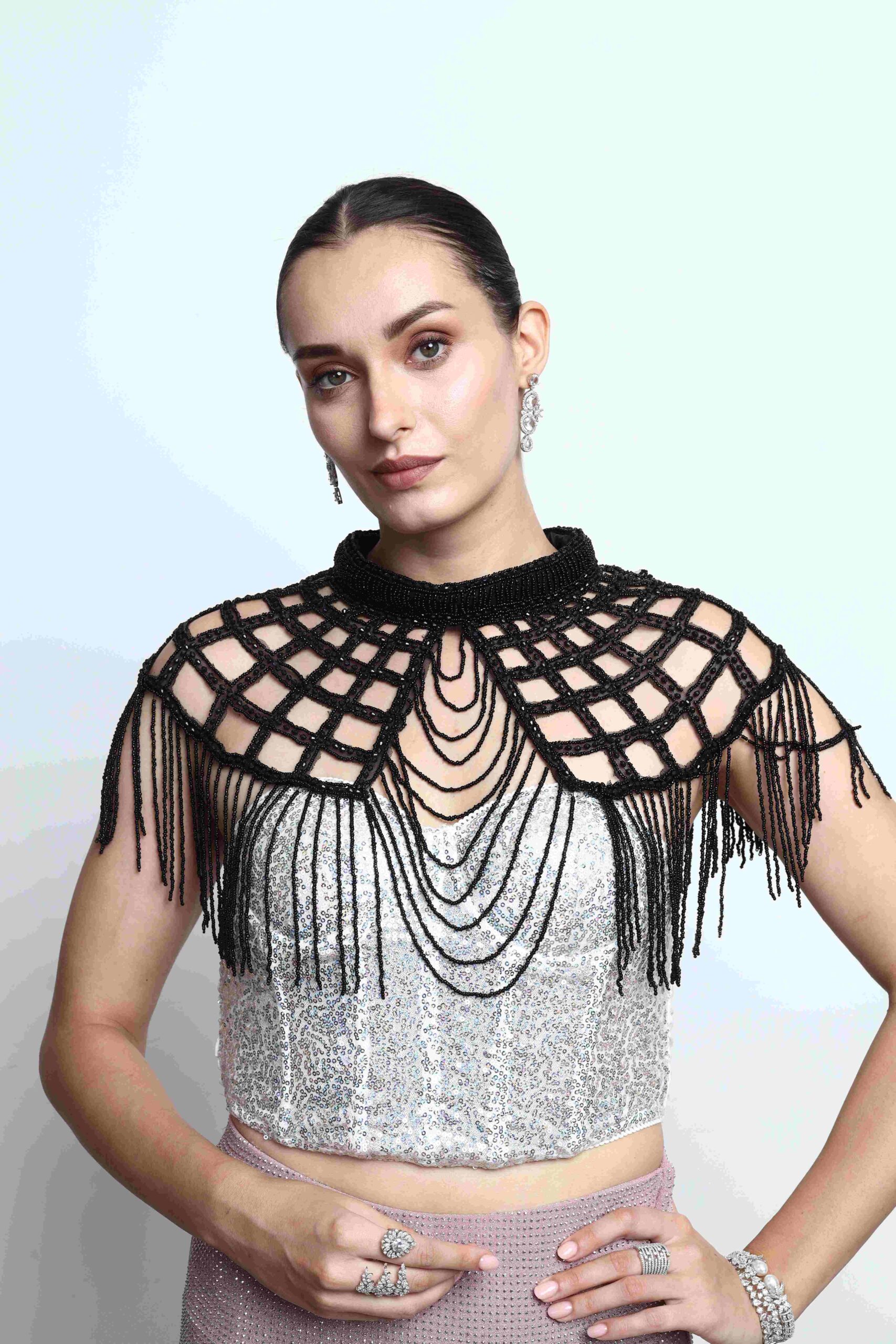 Aurelle Corset Top & Crystal Mini Skirt Alternate