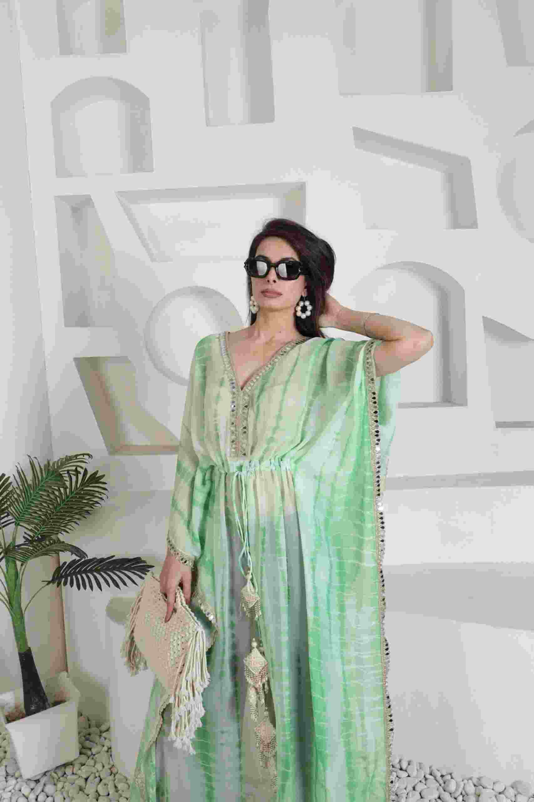 Stripe Print Kaftan