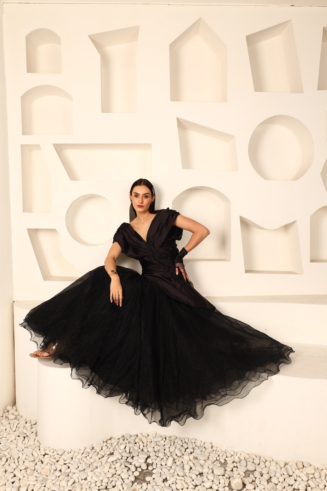 Midnight Tulle Gown