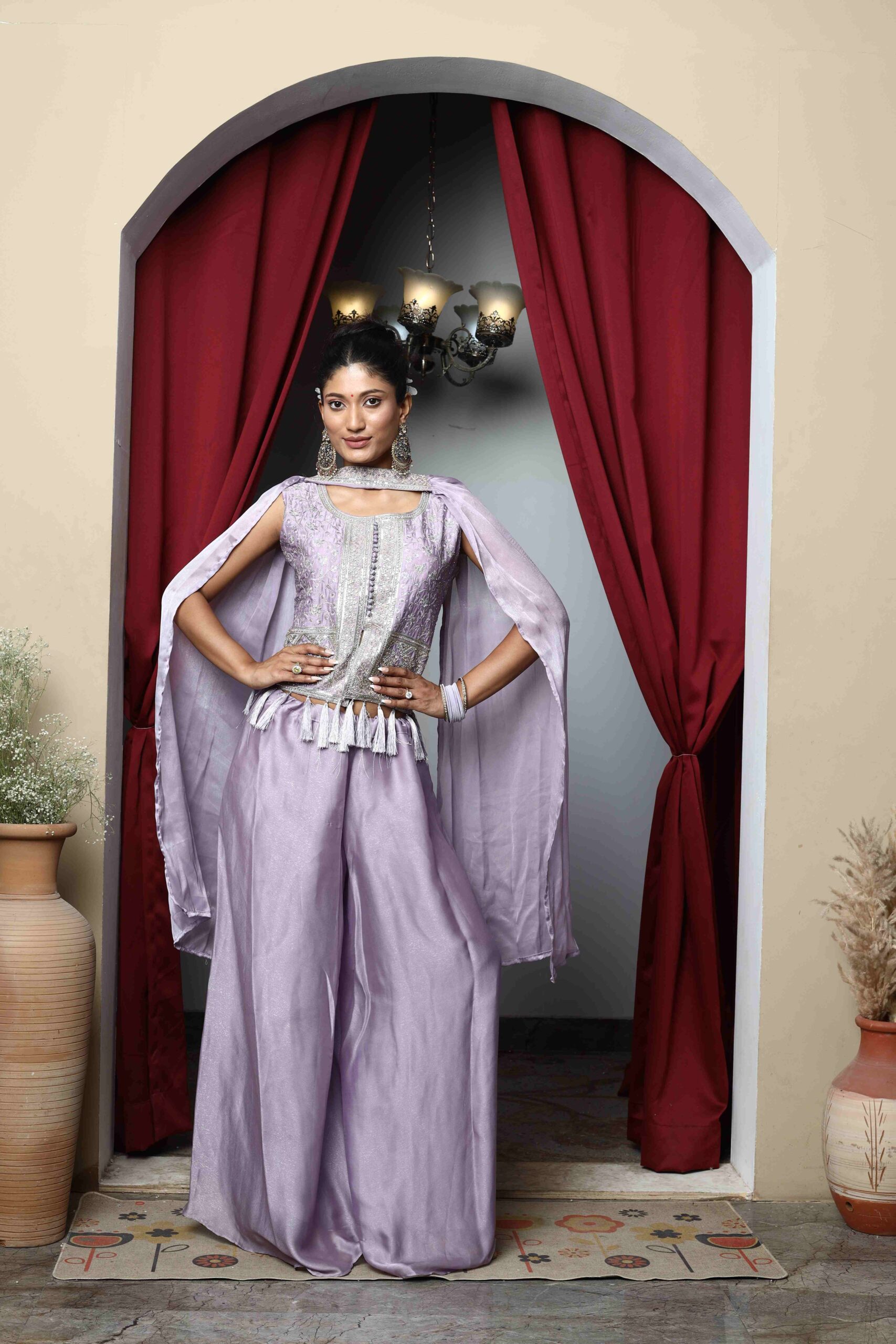 Wisteria Cape Kurta Set