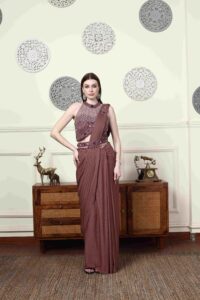Mauvelle Drape Saree Gown