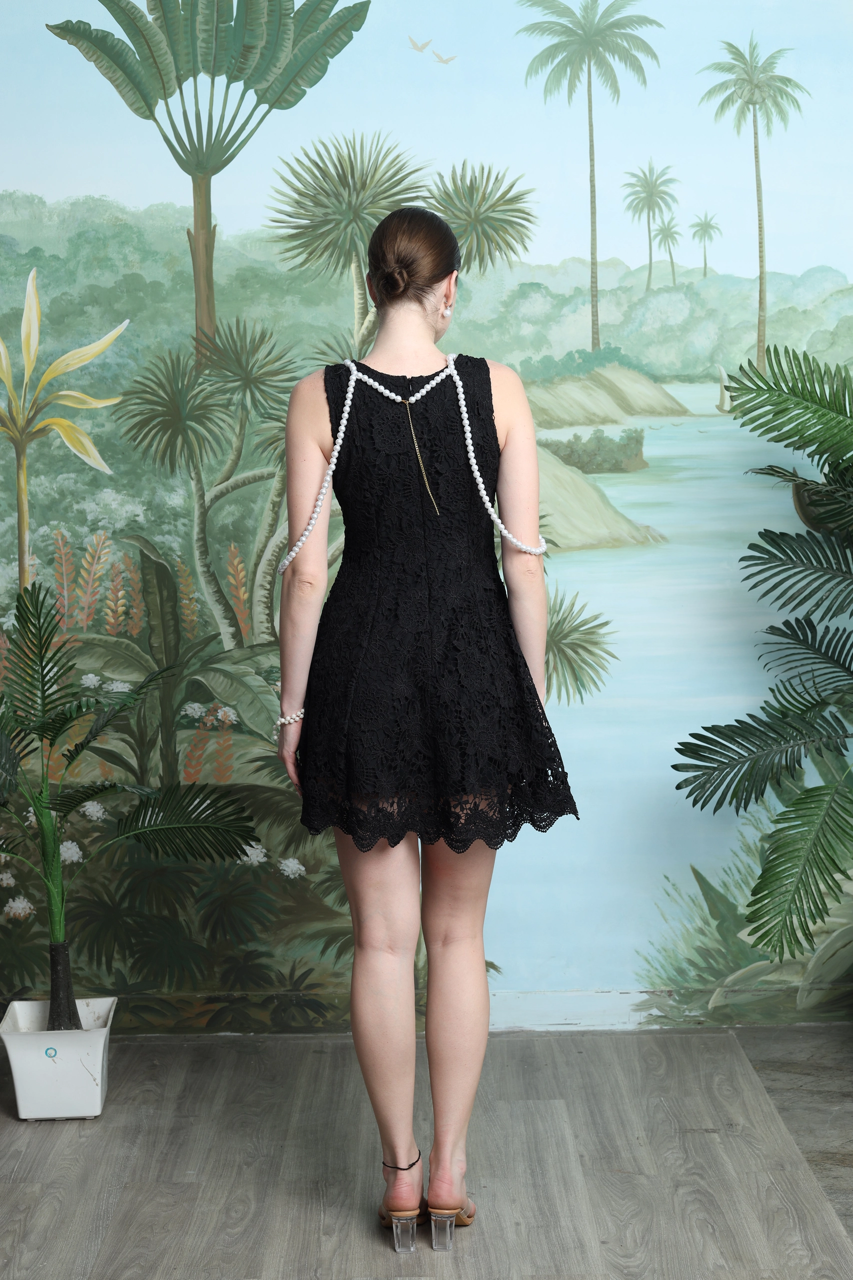 Midnight Pearl Lace Dress Alternate