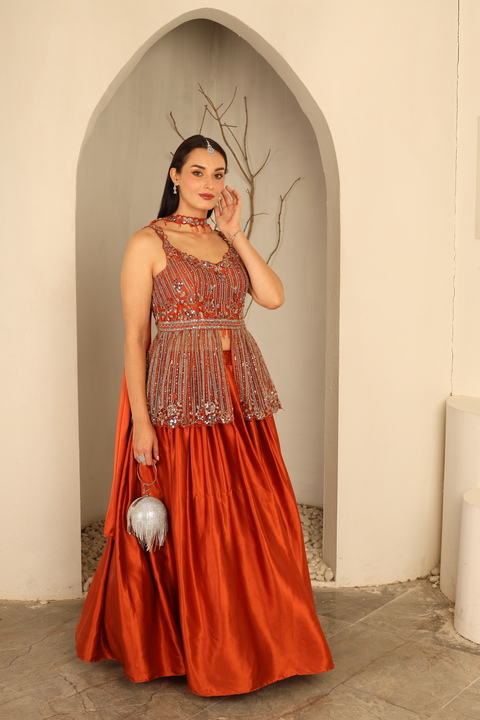 Sienna Cascade Lehenga