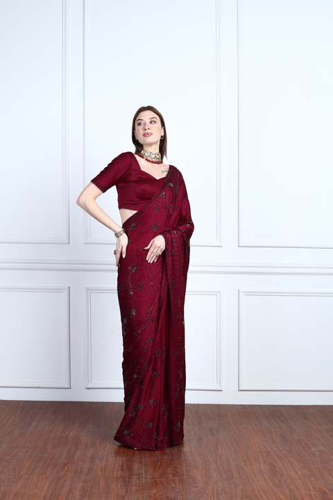 Rubis Swarovski Saree Set