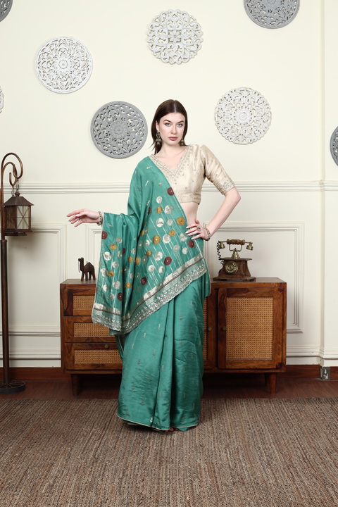 Emerald Silk Saree Set