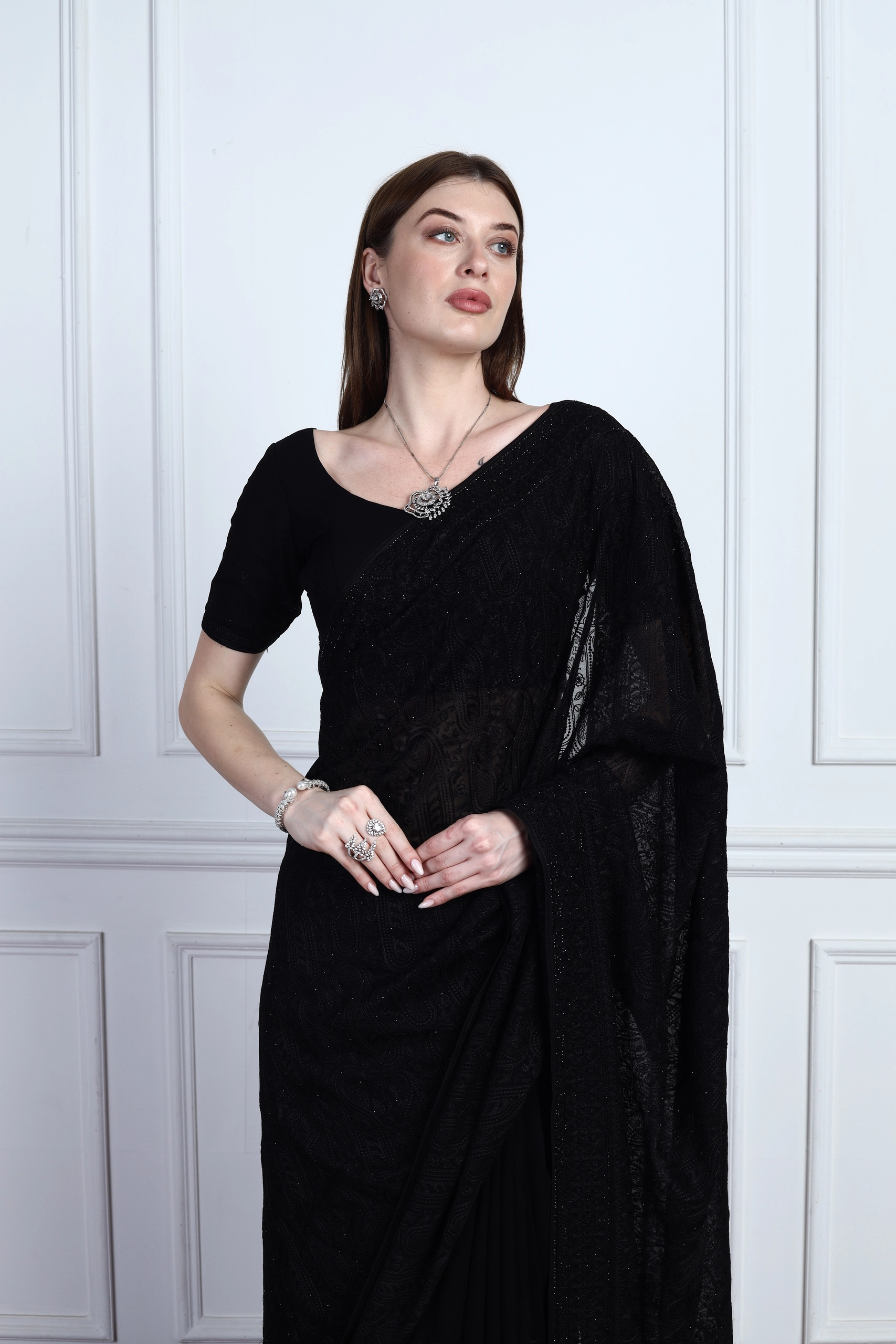 Naqsh Swarovski Saree Alternate