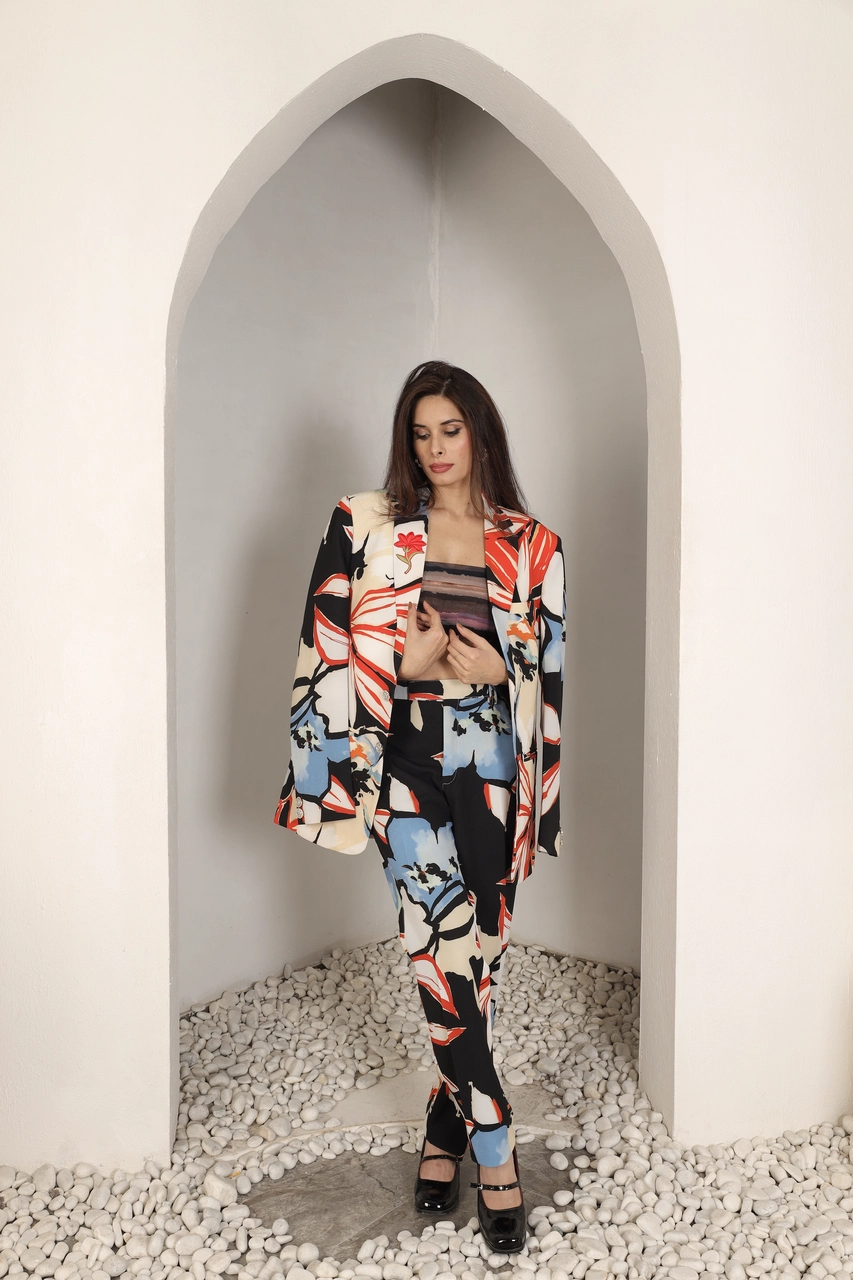 Abstract Printed Blazer Co-Ord Set Alternate