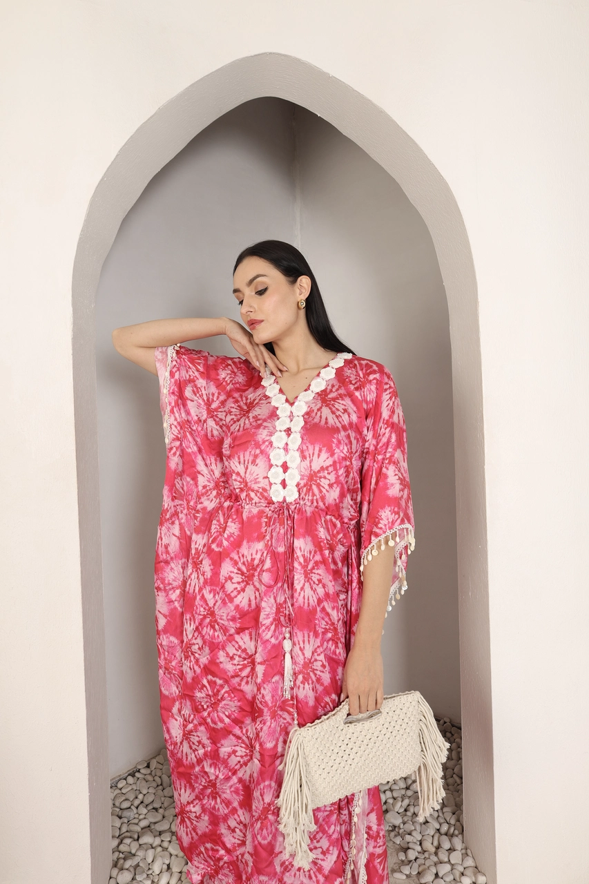 Rosé Kaftan Maxi Dress Alternate