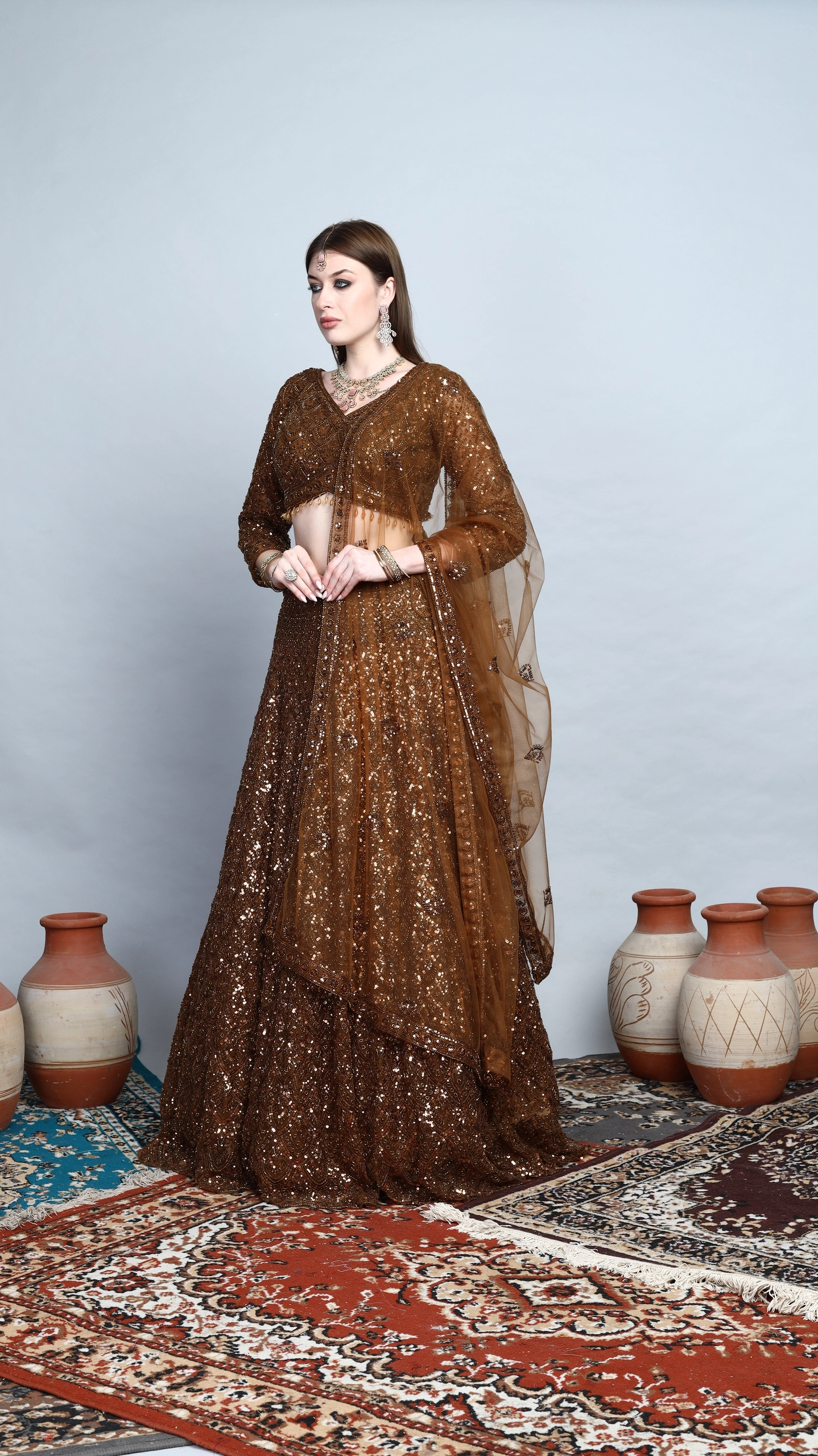 Svarn Crystal Lehenga Set