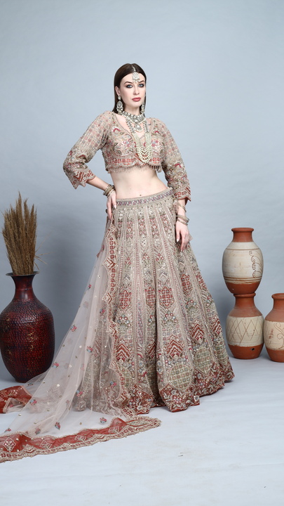Rajatkar Crystal Bridal Lehenga Set