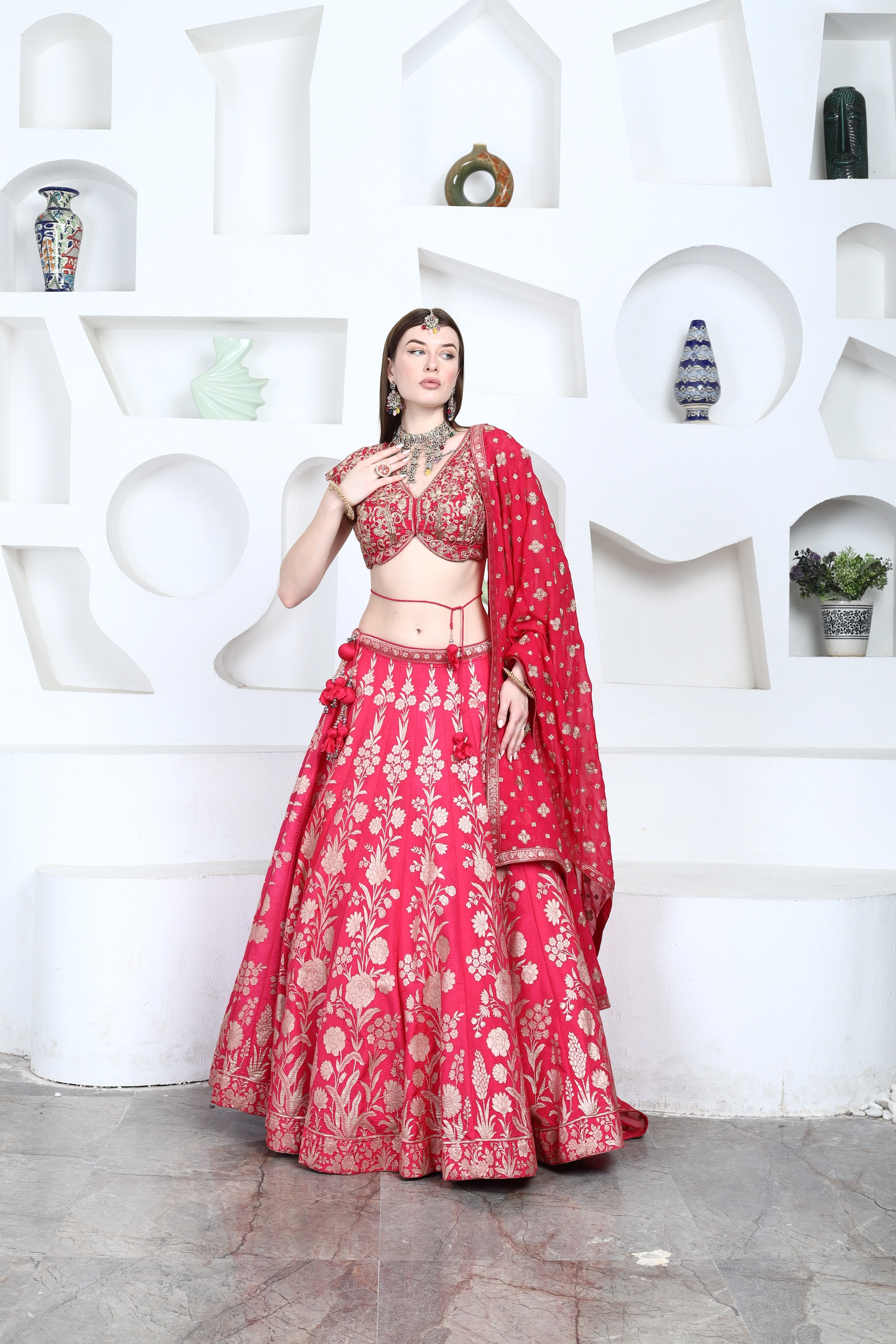 Roséline Brocade Lehenga Set Alternate