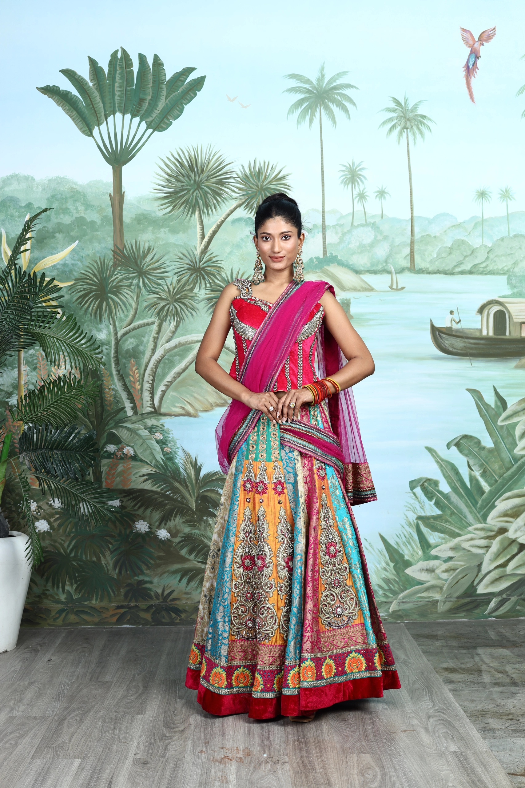 Rosé Mosaic Lehenga Set Alternate