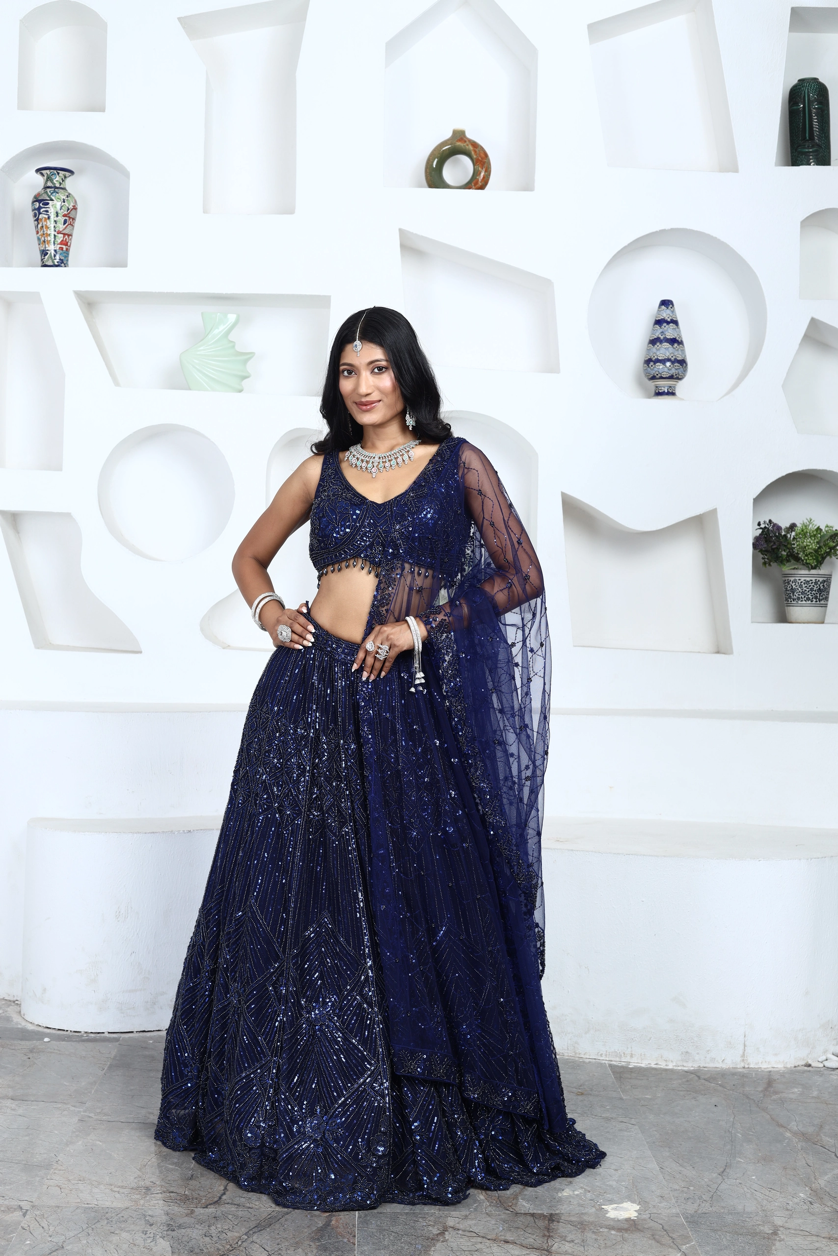 Noir Celestia Lehenga Set Alternate