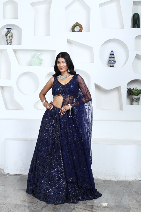 Noir Celestia Lehenga Set