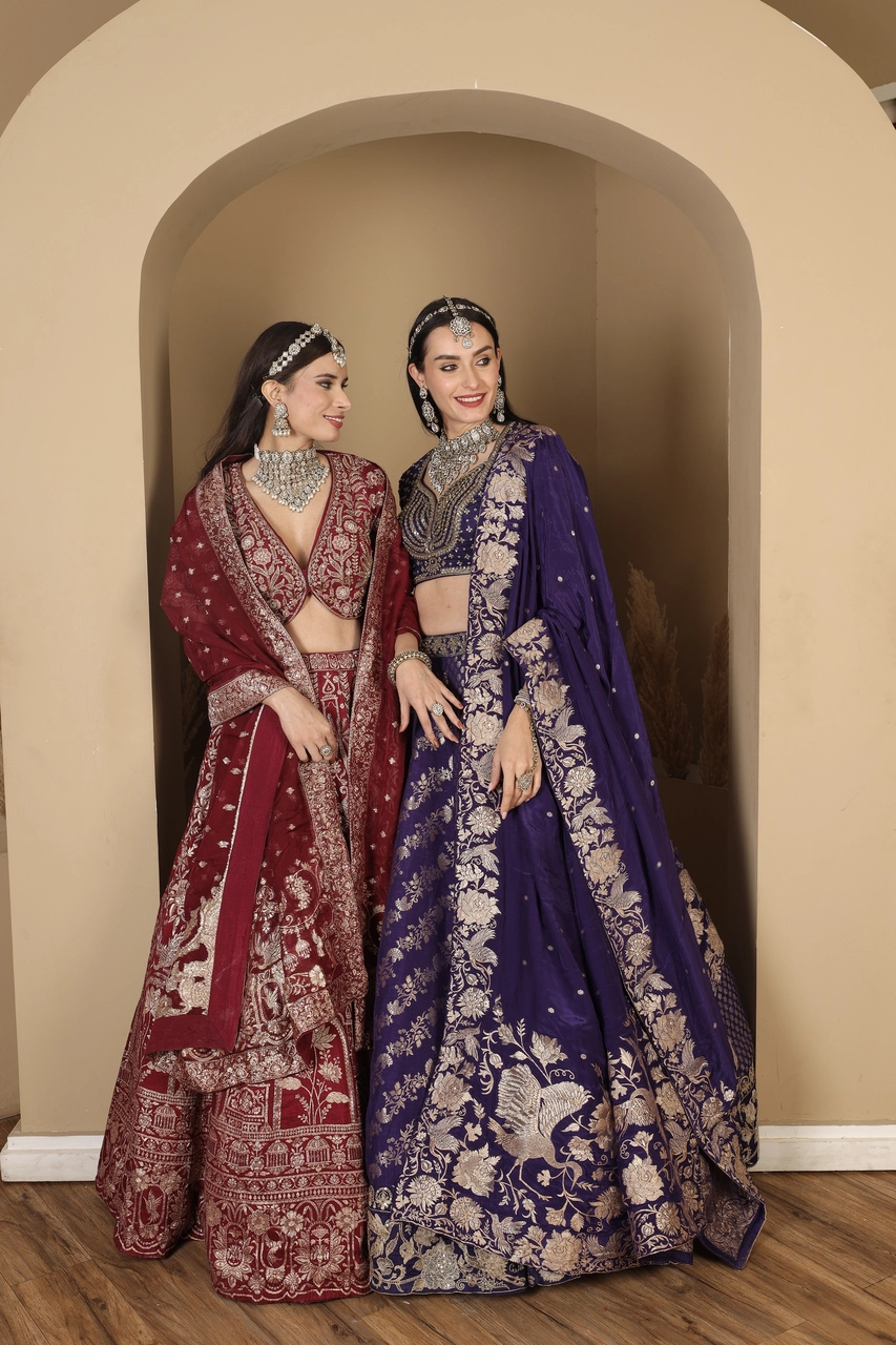 Sequins Wedding Lehenga Duo