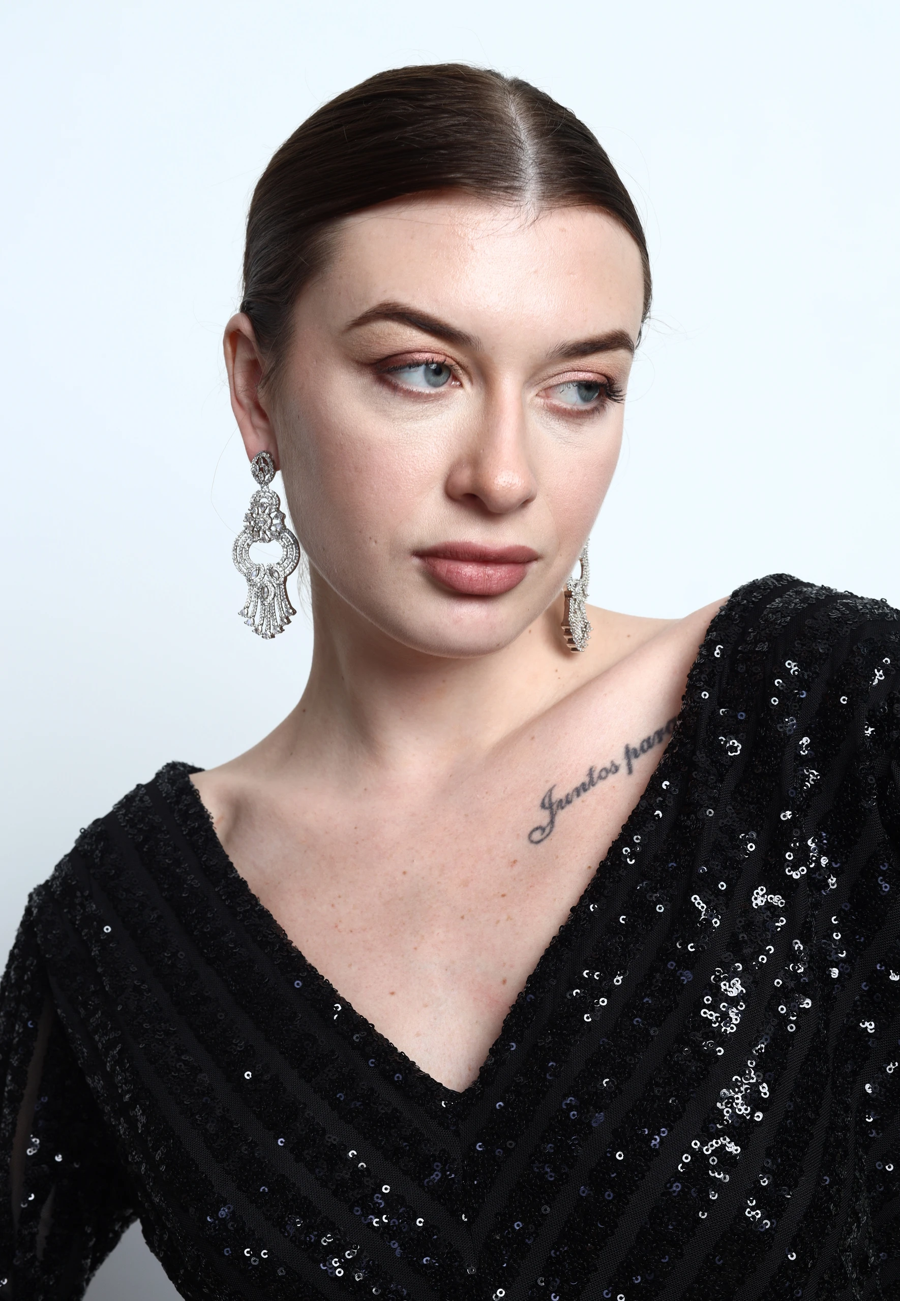 Celestine Ornate Crystal Drop Earrings