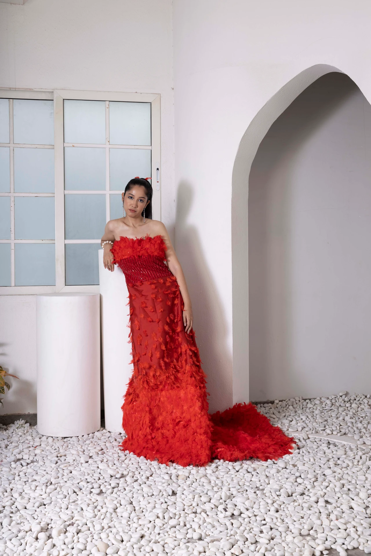 Rouge Fleur Couture Gown Alternate